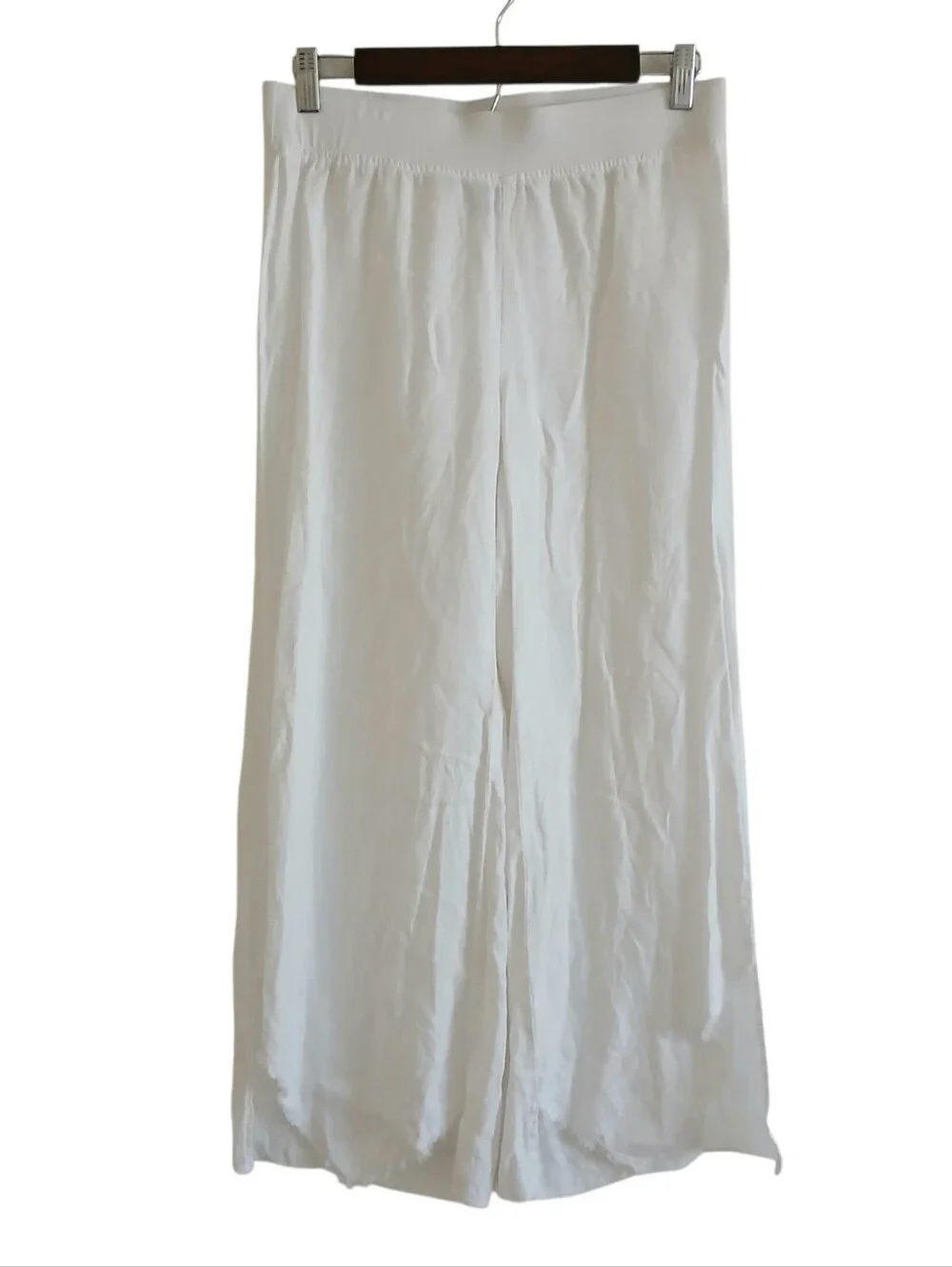 NWOT XCVI Wearables Astri 100% Linen Wide Leg Asymmetrical Pants Women's XS